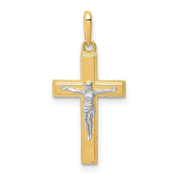 Kazi Luxury 14K Two-tone Crucifix Pendant